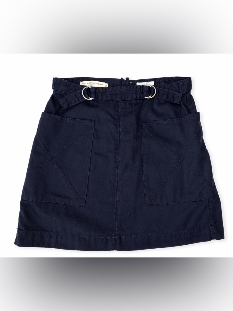 Anthropologie Pilcro And The Letterpress Mini A-Line Blue Skirt